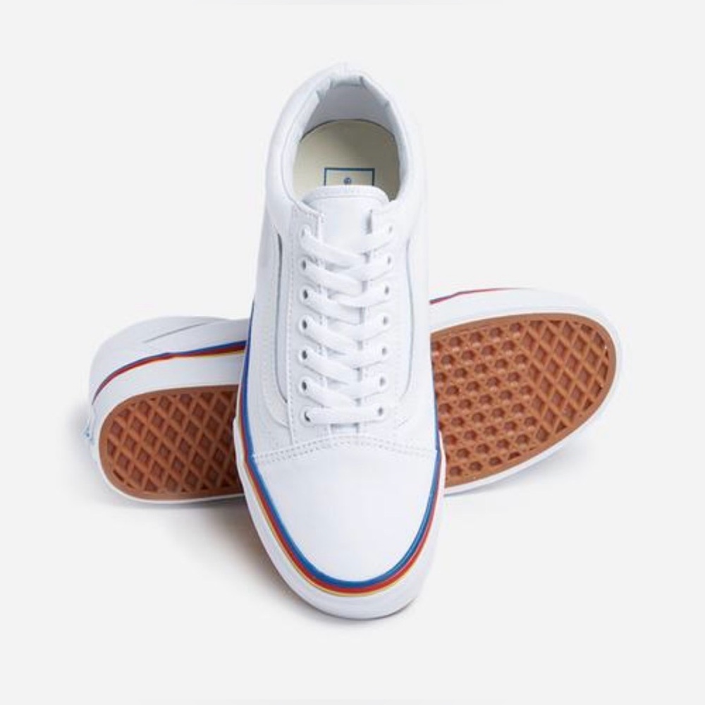 Vans Old Skool, Rainbow Low Top Lace ups size 6.5/8.